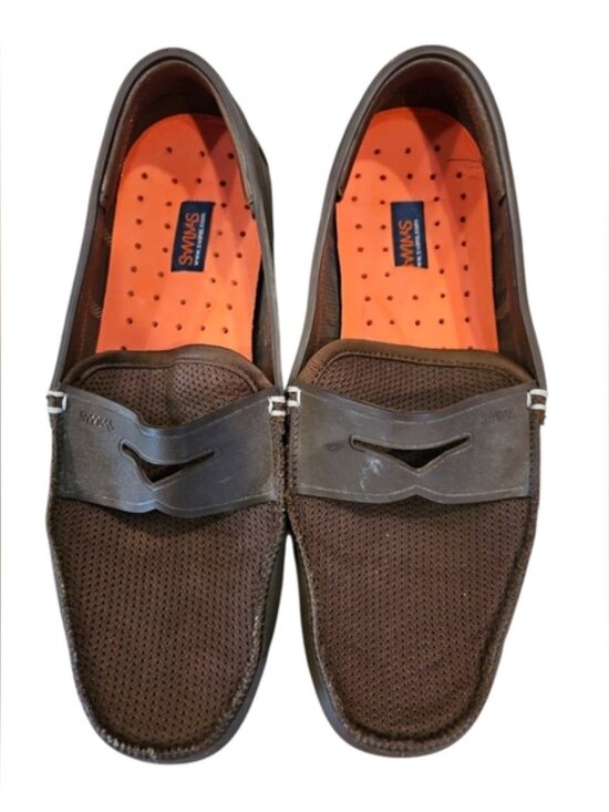 SWIMS Men\'s US 8 Brown Penny Loafers Slip-On Driving Moccasins Boat Shoes main image 8